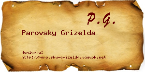 Parovsky Grizelda névjegykártya